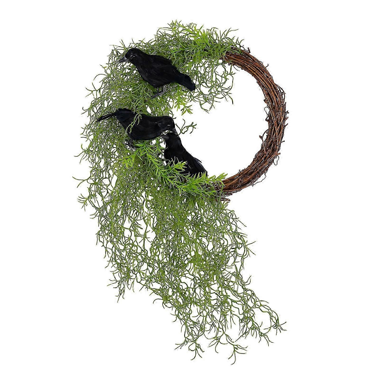 Artificial Crow Vine Wreath Decor