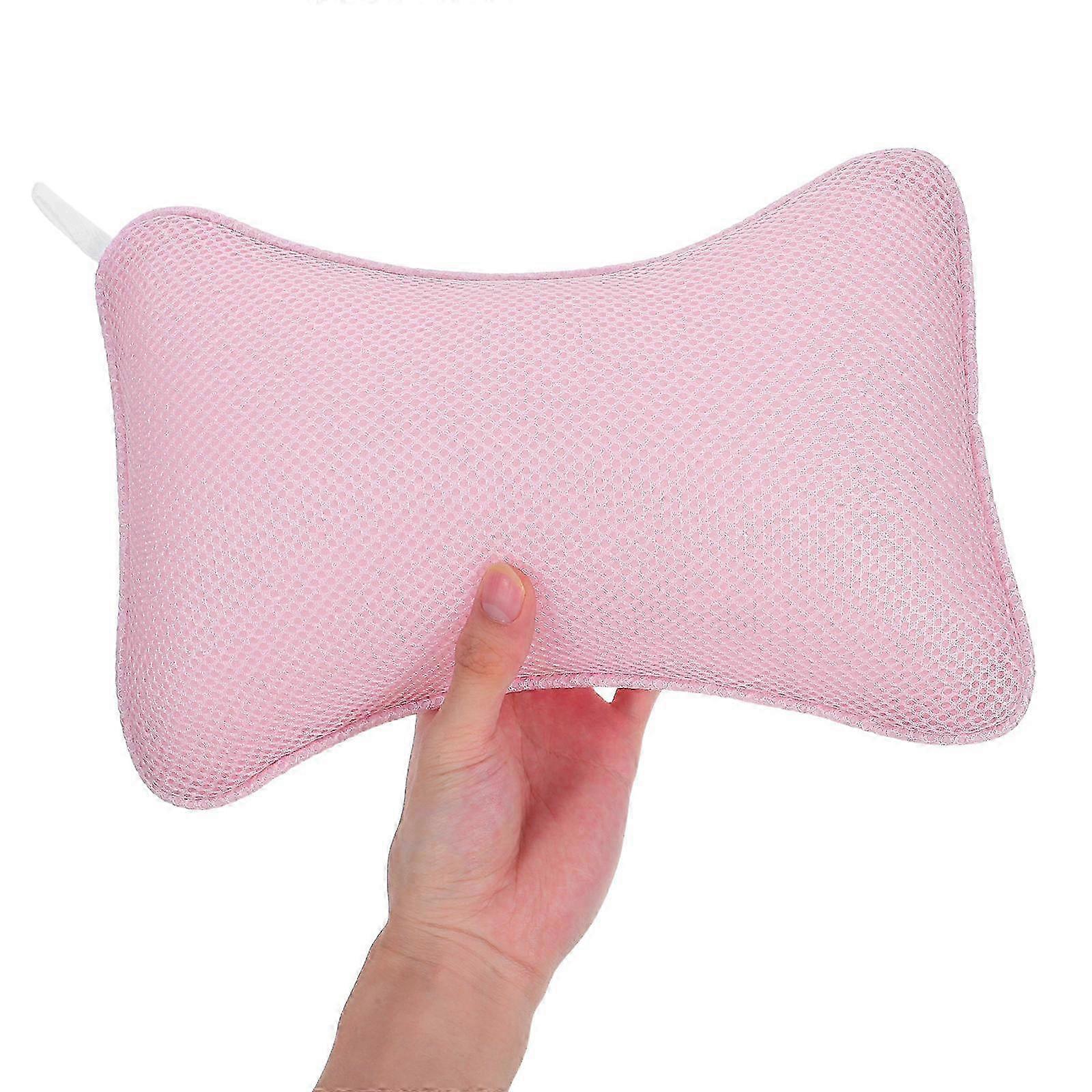 Ergonomic Bath Pillow With Secure Suction Hold