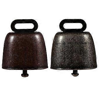 Lot de 2 décorations de Noël extérieures pour chèvres : clochettes, colliers, accessoires pour chèvres, clochettes en métal pour bétail, décorations suspendues pour animaux de compagnie