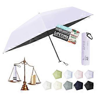 Ultralight Compact Travel Umbrella with UPF50+ Sun Protection, Carbon Fiber Frame, TSA Approved