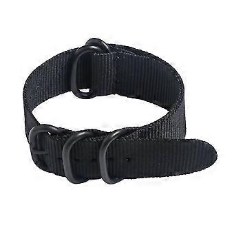 Nylon Watch Strap Woven Watch Bands for 3Pcs Heavy Duty Black