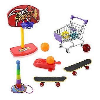 Papegaaienstapelspeelgoedset, milieuvriendelijk, geurloos, kleurrijk basketbalspeelgoed, mini-winkelwagentje, papegaaienslijpspeelgoedset