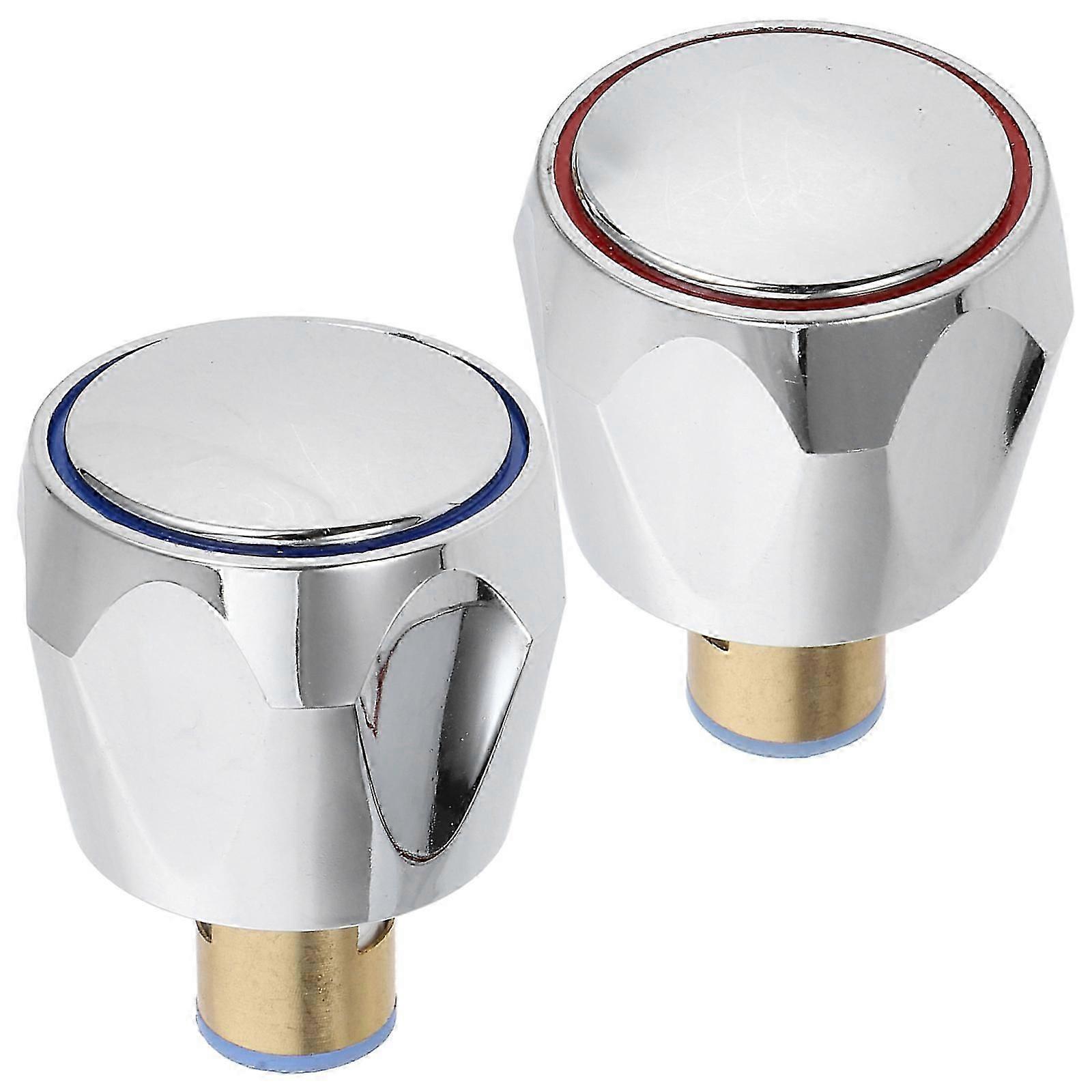 Faucet Spool Replacement with Hot Cold Tap Handles 2Sets for Kitchen Bathroom