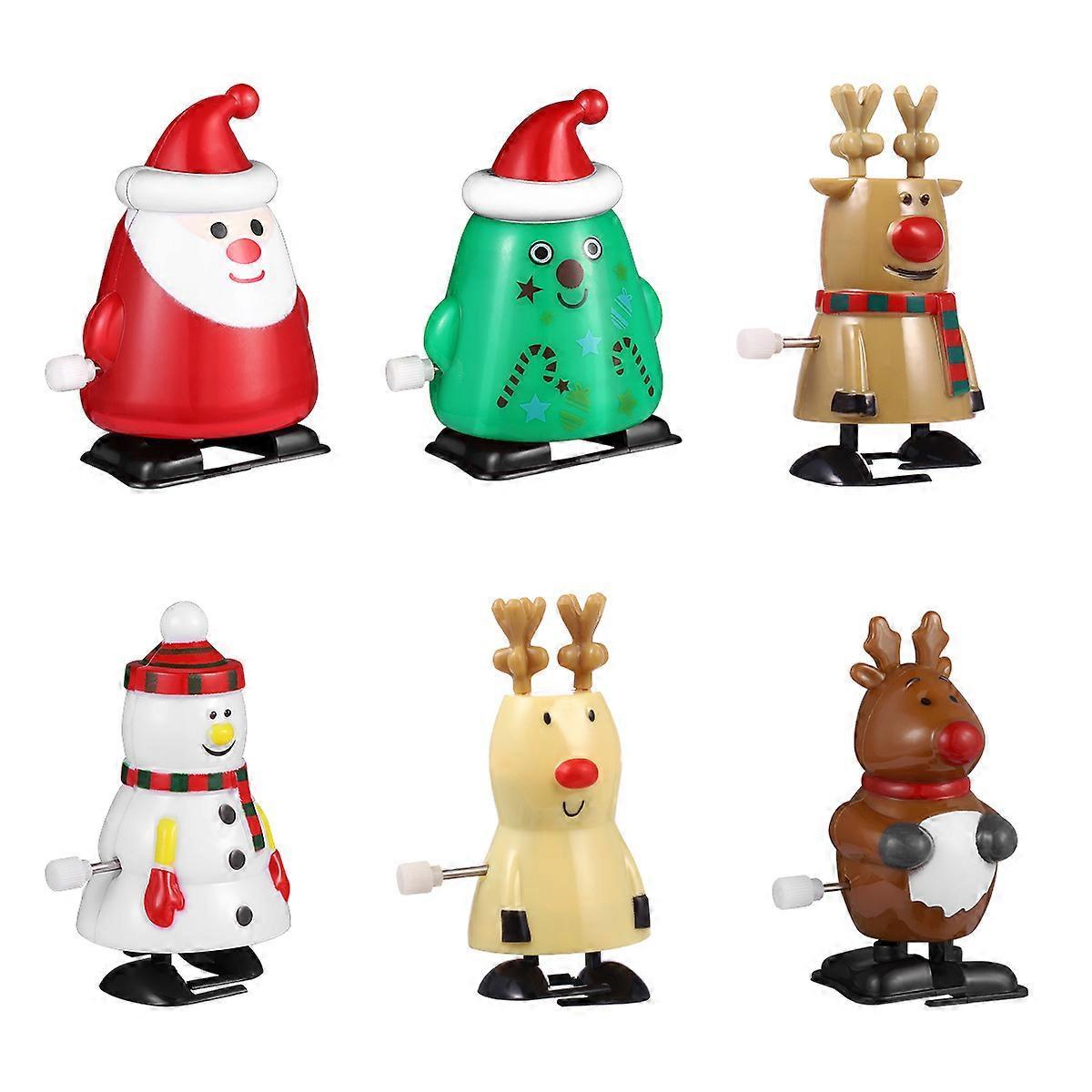 Christmas Clockwork Toy Stobok compatible with Kids Walking Function 6Pcs Set