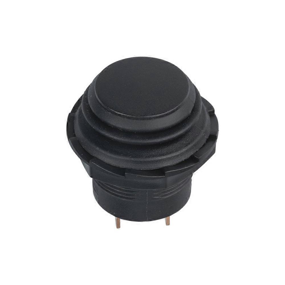 BLACK Latching IP65 Rated Pushbutton Switch Round Mount Hole Diameter 22mm