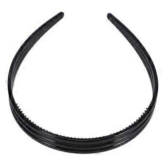 Black Toothed Comb Headband, Hollow Three Layer Hair Accessory