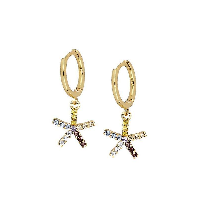 Rhinestones Tiny Star, Cross Sun, Drop Ear Huggies, Hoop Earrings