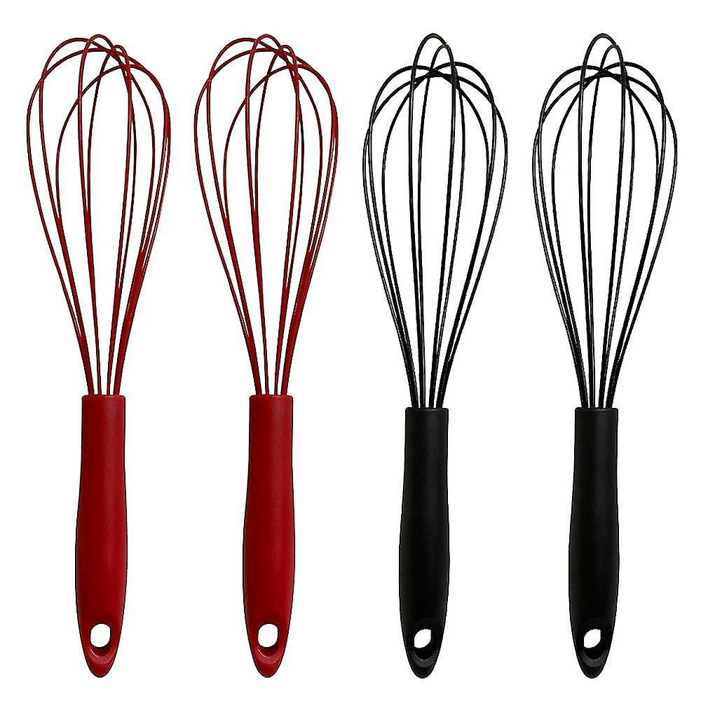 Silicone Whisk Set,non Scatch Coated Whisks For Cooking And