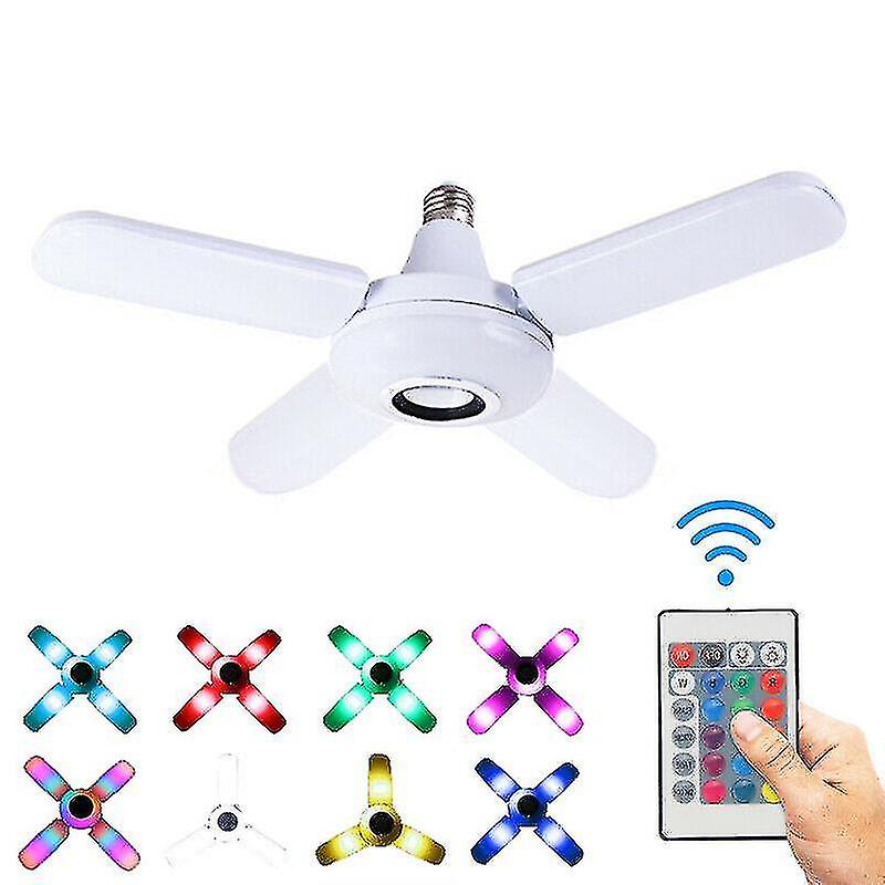 Foldable Led Light Rgb Bluetooth Music Lamp Speaker Remote Control Bluetooth Music Lights