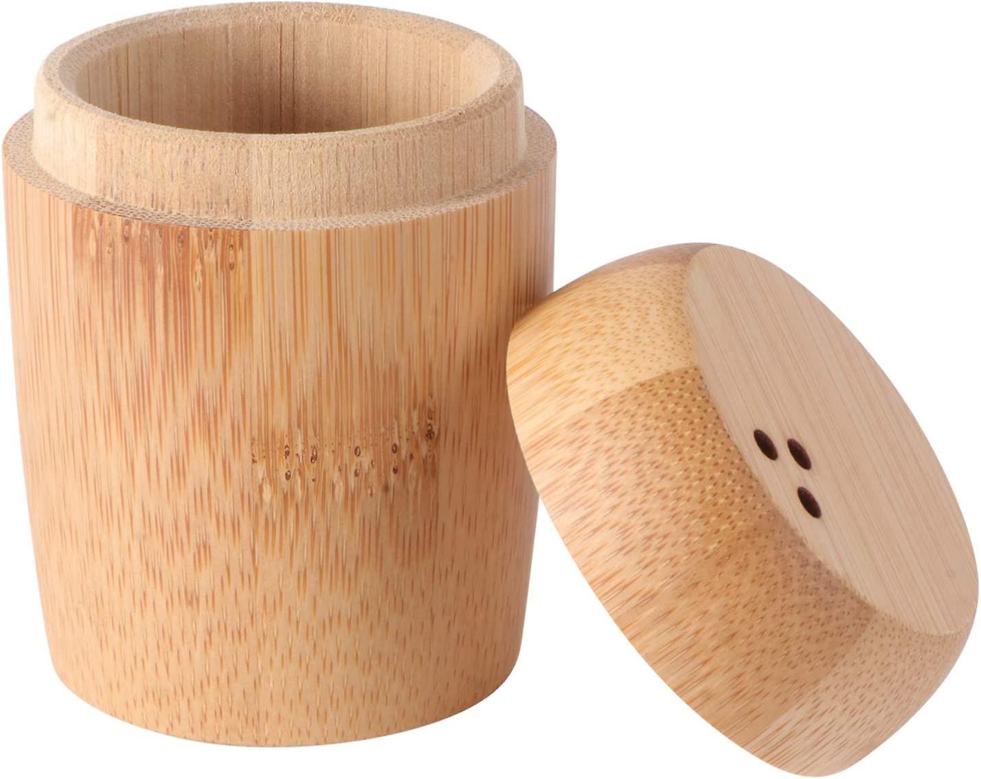 Bamboo Toothpick Dispenser Decorative Toothpick Jar Fruit Swab Cotton Swab Container Home Restaurant Hotel Random Use