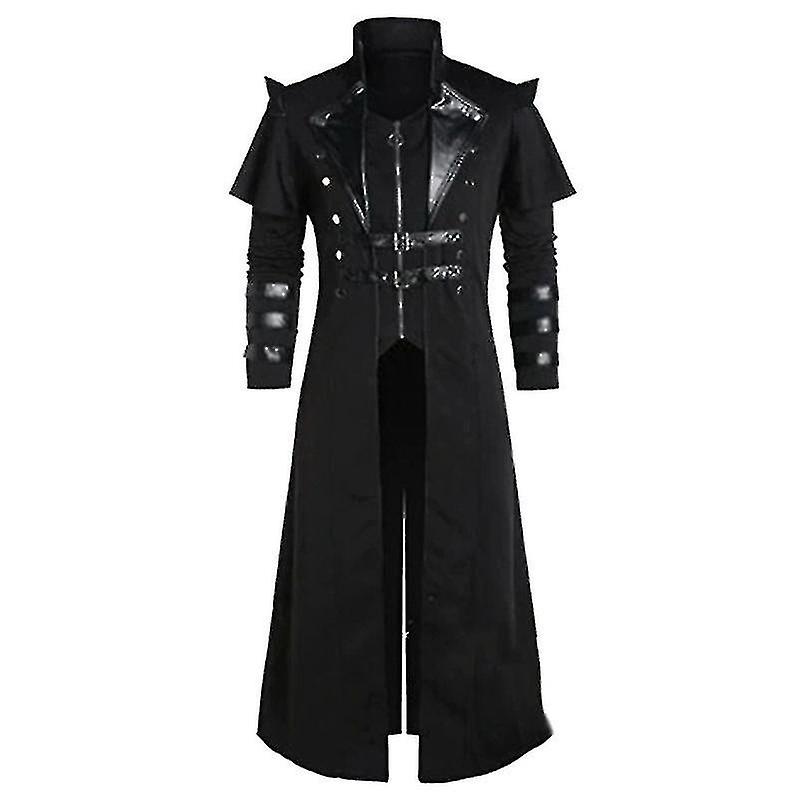 Gothic Hemd Herren Langarm - Vintage Vampir-Look, Für Halloween, Steampunk & Mittelalter-Kostüme (mehrere Farben)