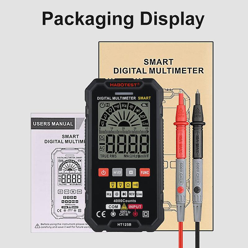 Digital Multimeter Voltmeter – 600V AC/DC Tester With LCD Screen & Battery Included