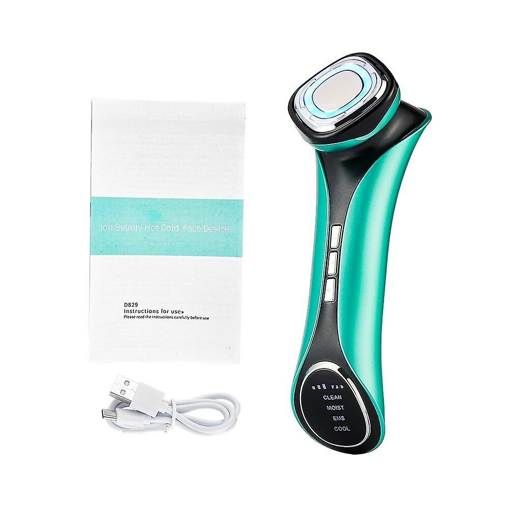 Hot Cold Treatment Facial Heating Cooling Massager Ems Skin Lifting Led Photon Calm Skin Shrink Pores Remove Edema Ice Cooler