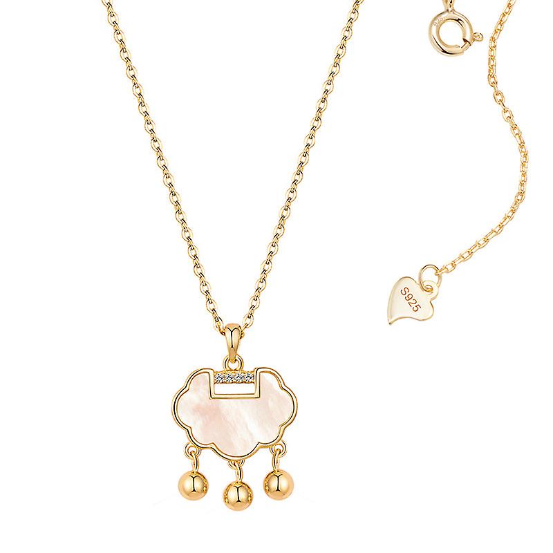 925 Collier Ruyi Ping An en argent