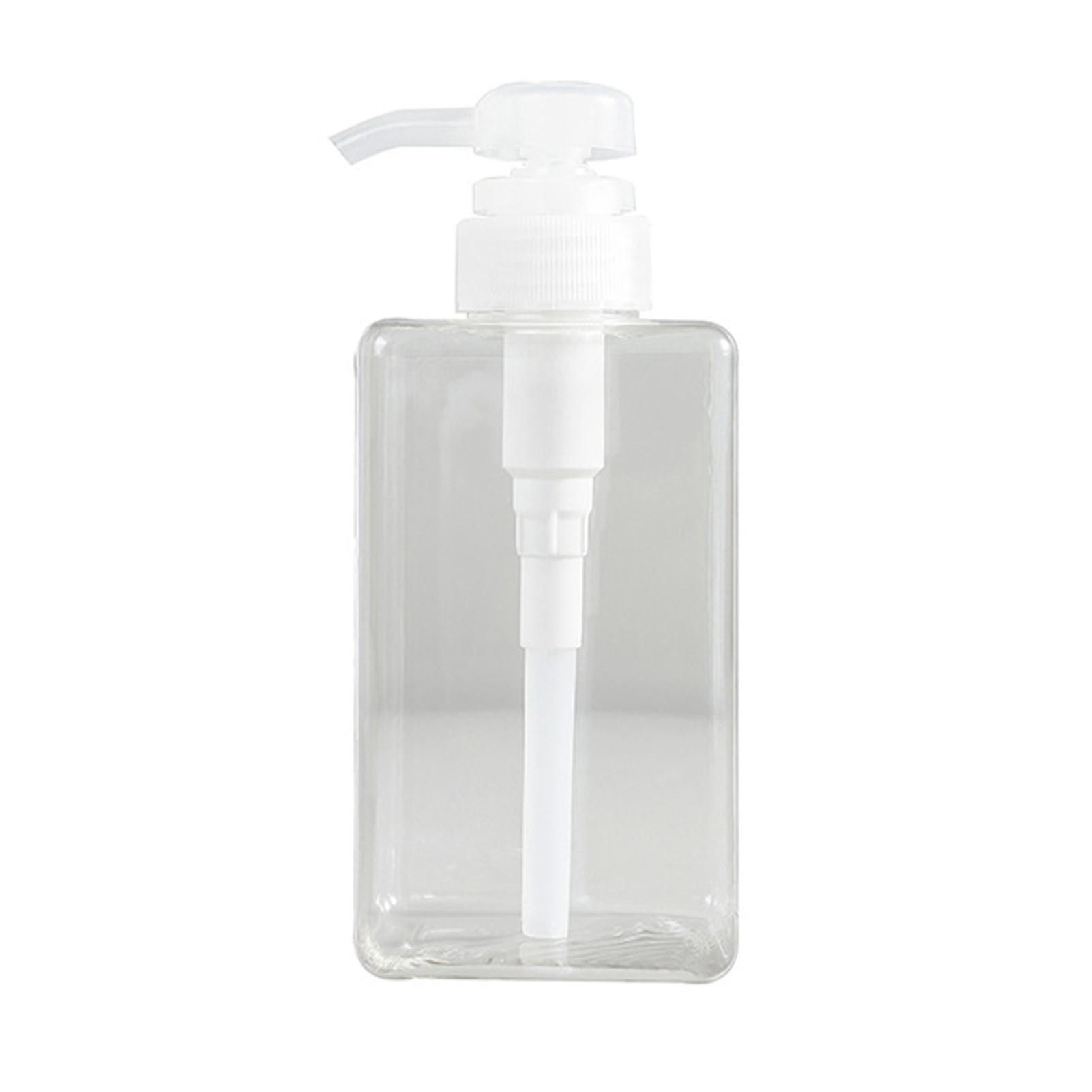 Shampoo Dispenser Transparent Reusable Refillable Good Sealing Portable Bottling Empty Pump Sturdy Body Wash Dispenser Bathroom Stuff