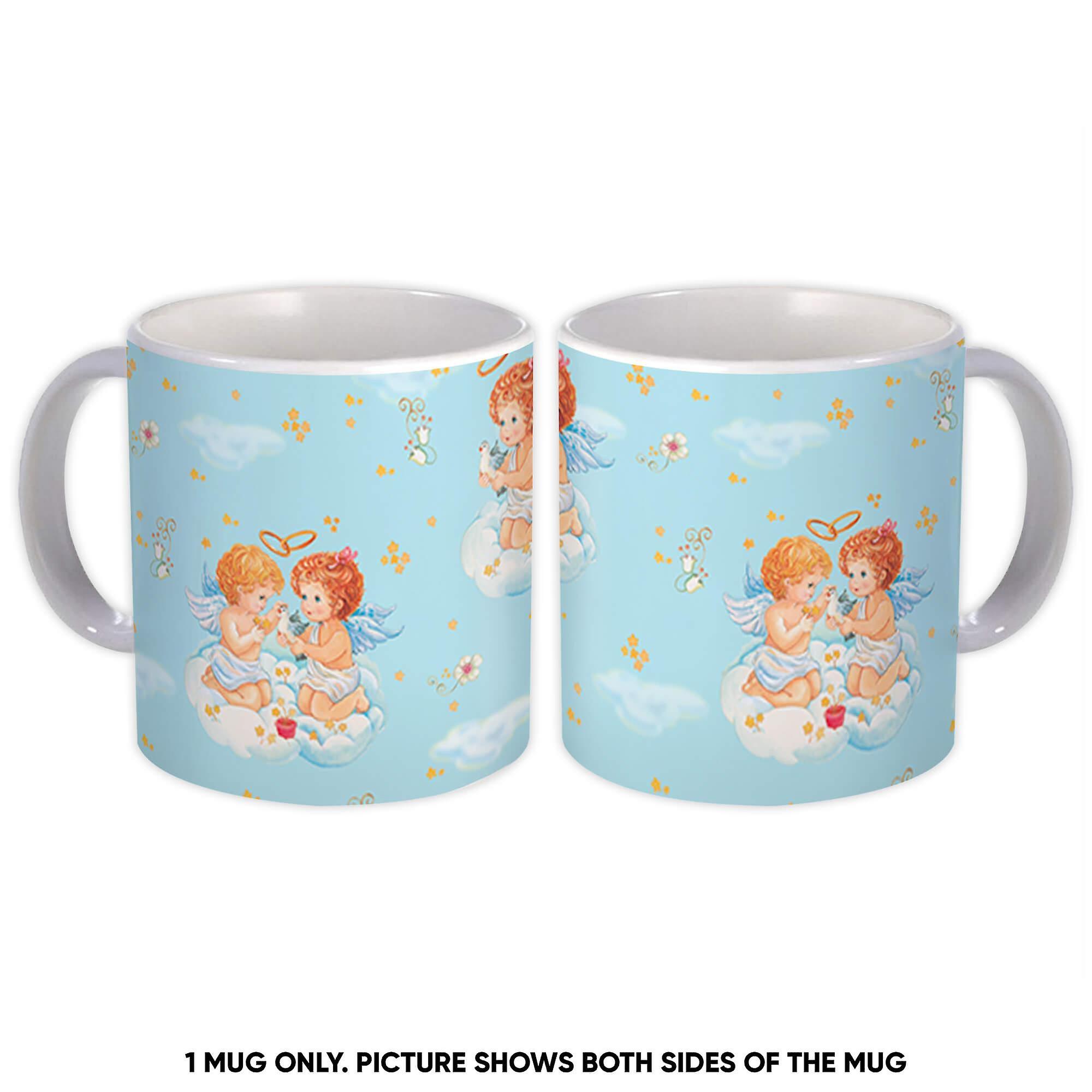 Gift Mug: Sweet Angels Doves Pattern For