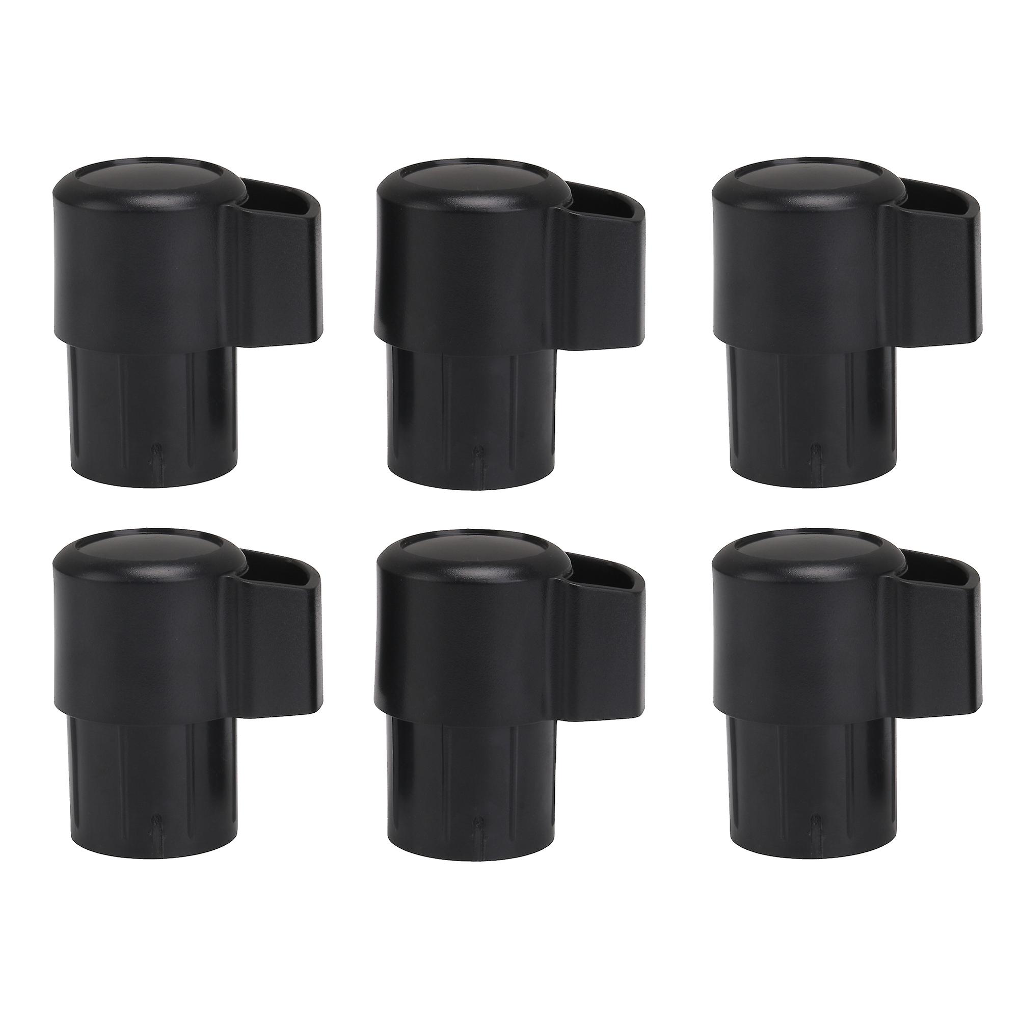 6 Pcs Tenor Saxophone End Plug Cap Wind Instrument Parts 24mm ID Plastic