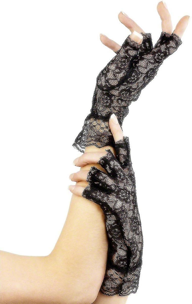 Gants Noirs En Dentelle Femme