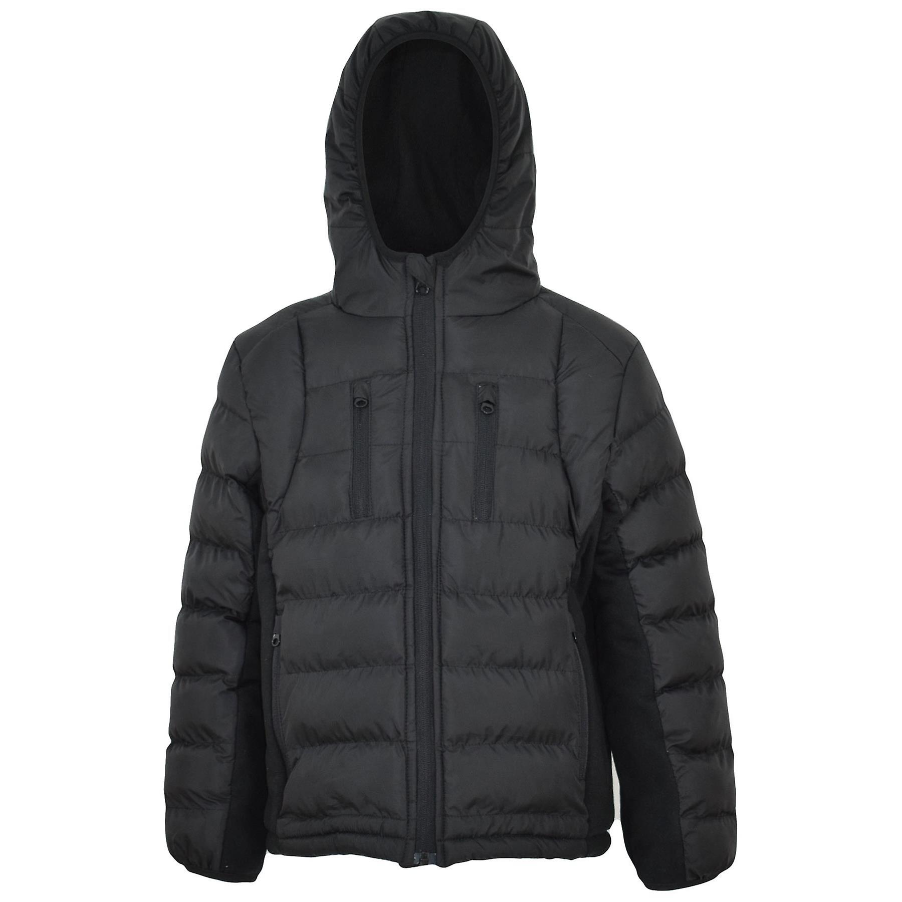 Boys Padded Bubble Black School Jacket
