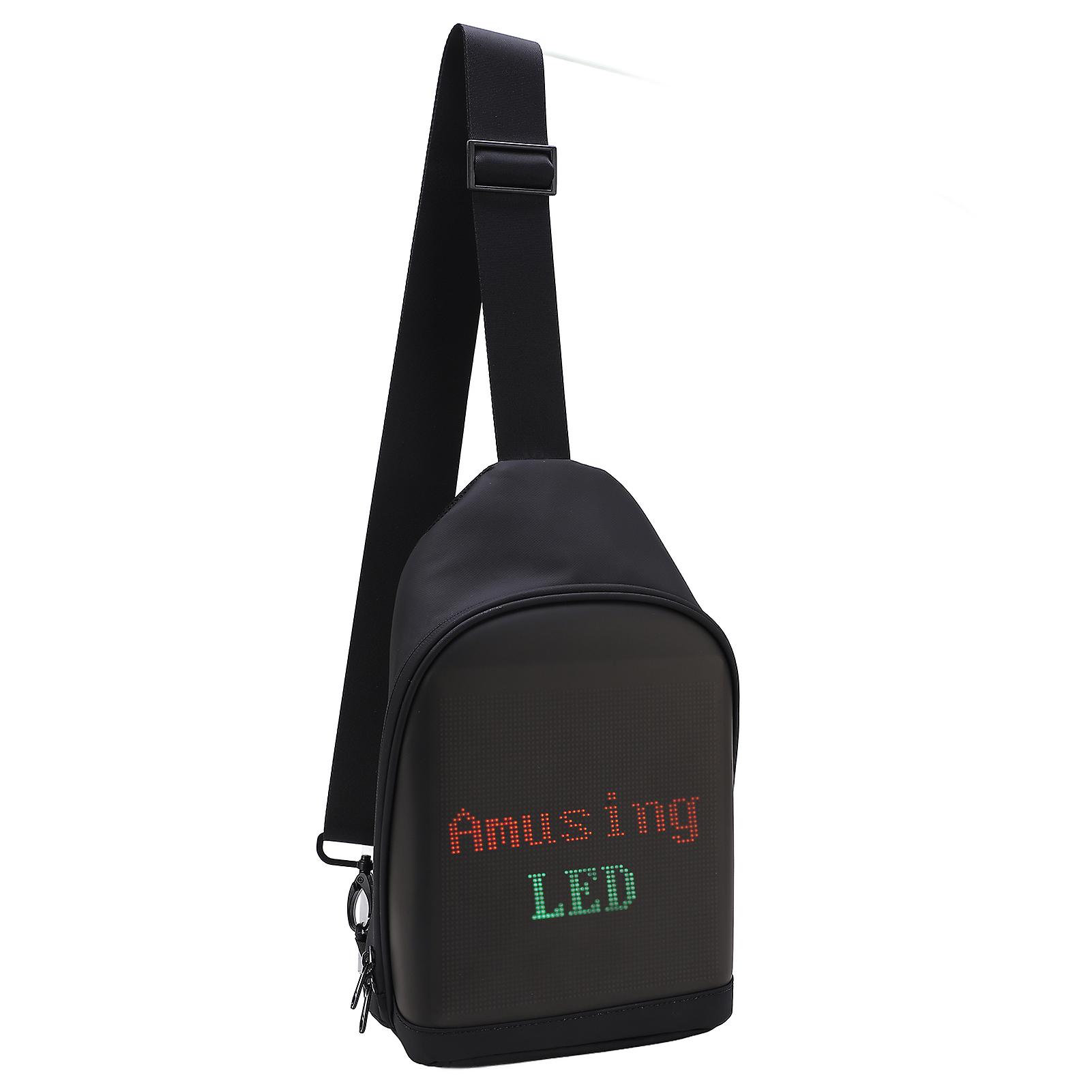 Sling Bag with LED Display Multifunctional Adjustable Waterproof USB Power Supply 5V 2A