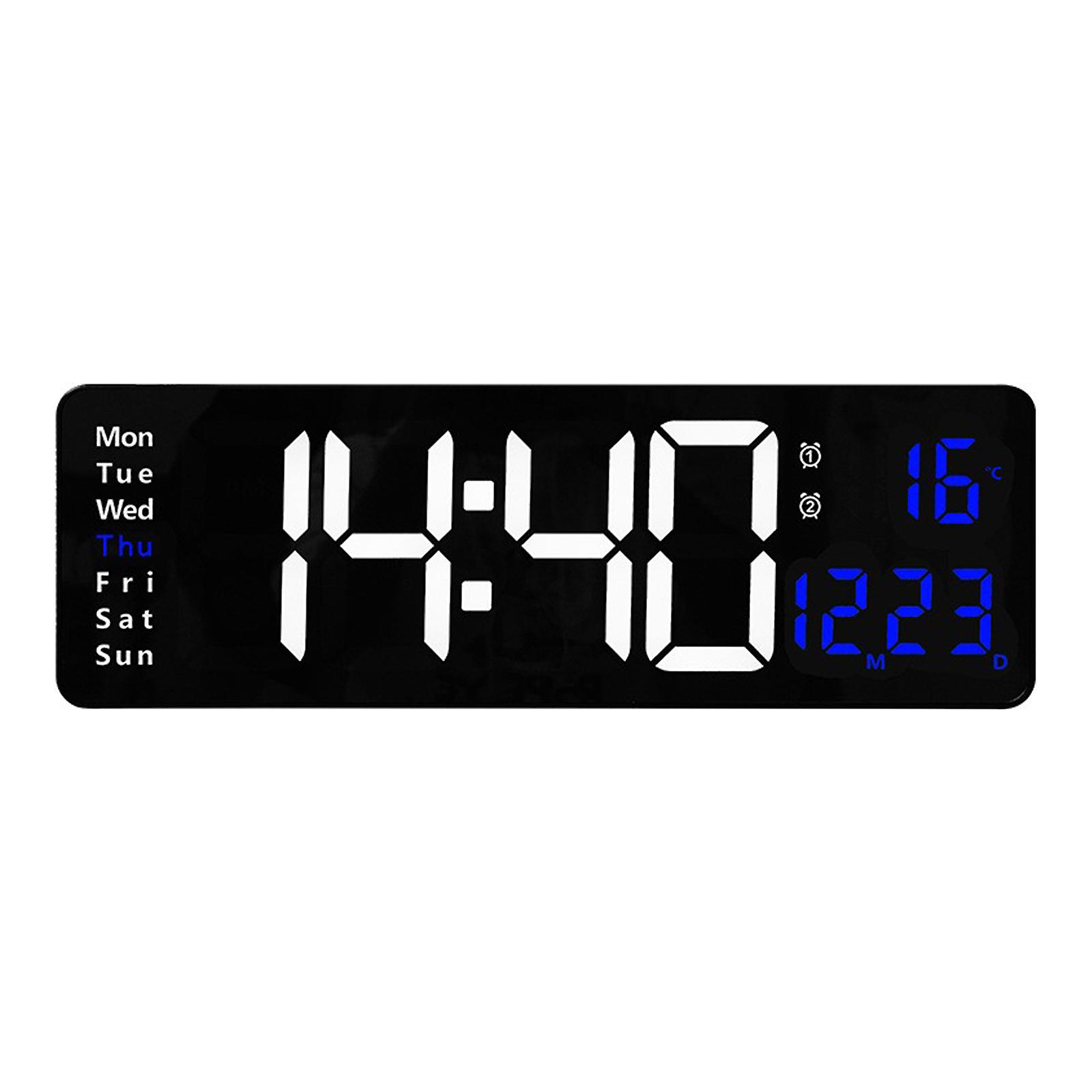 Remote-Controlled LED Wall Clock with Time, Date, Temp, and Countdown