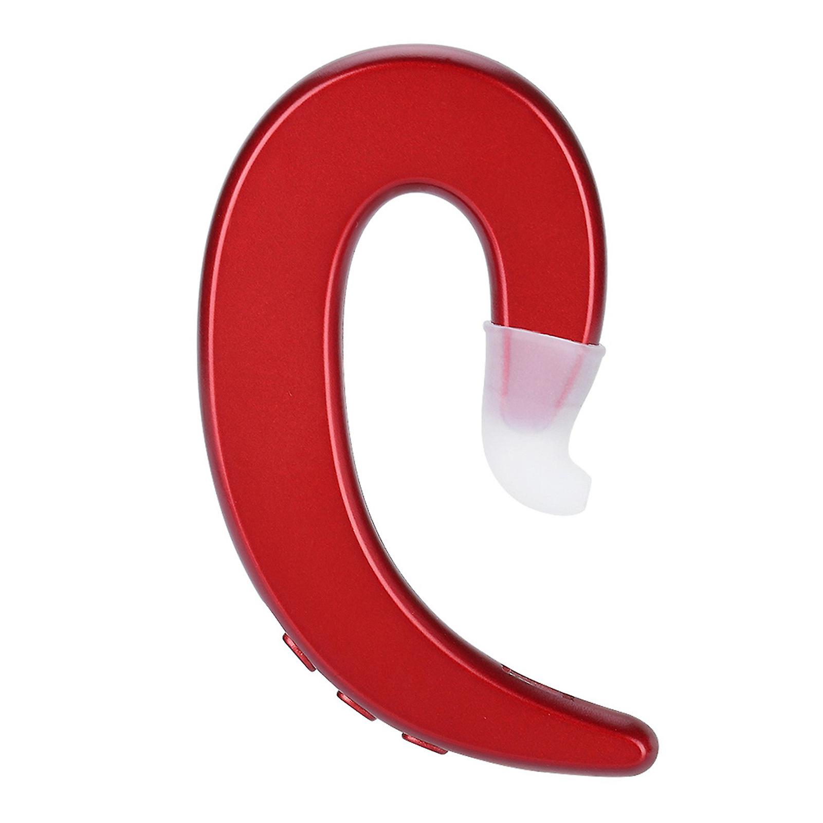 Hands Free Ear Hook Bluetooth Headphone Wireless Painless Bone Conduction Earphone Headset(Red)