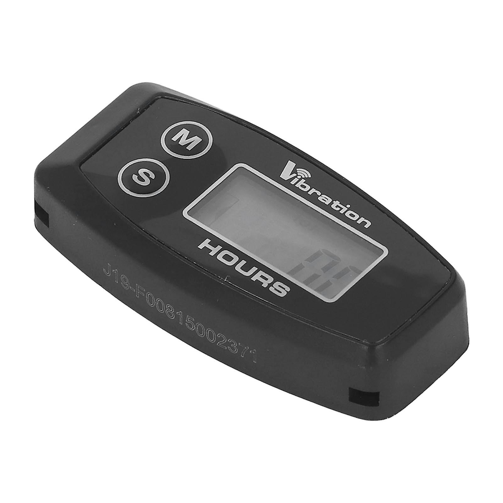 Wireless Hour Meter Vibration-Activated Resettable Digital Timer 9999.9h