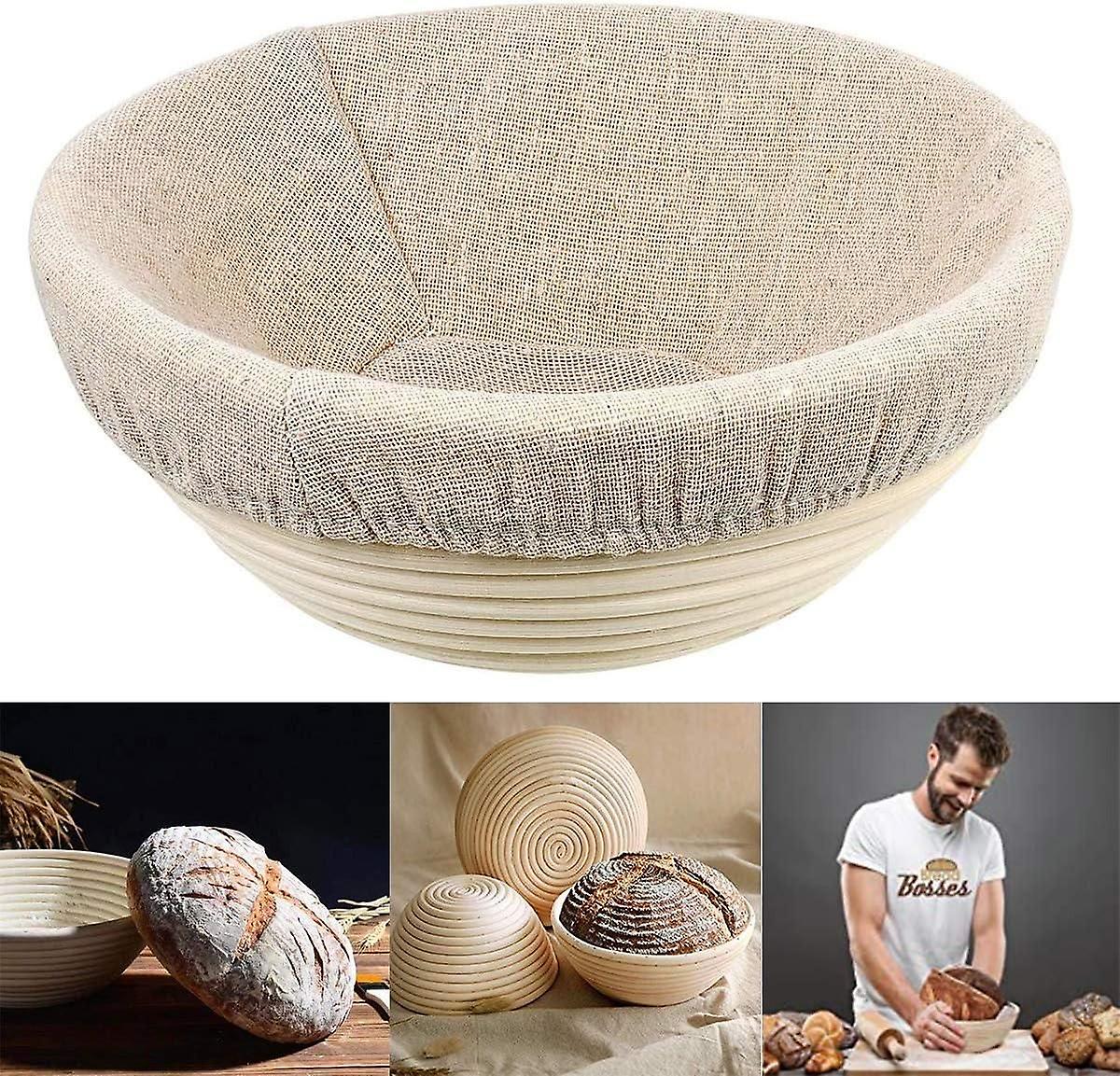 Proofing basket with linen insert for bread making