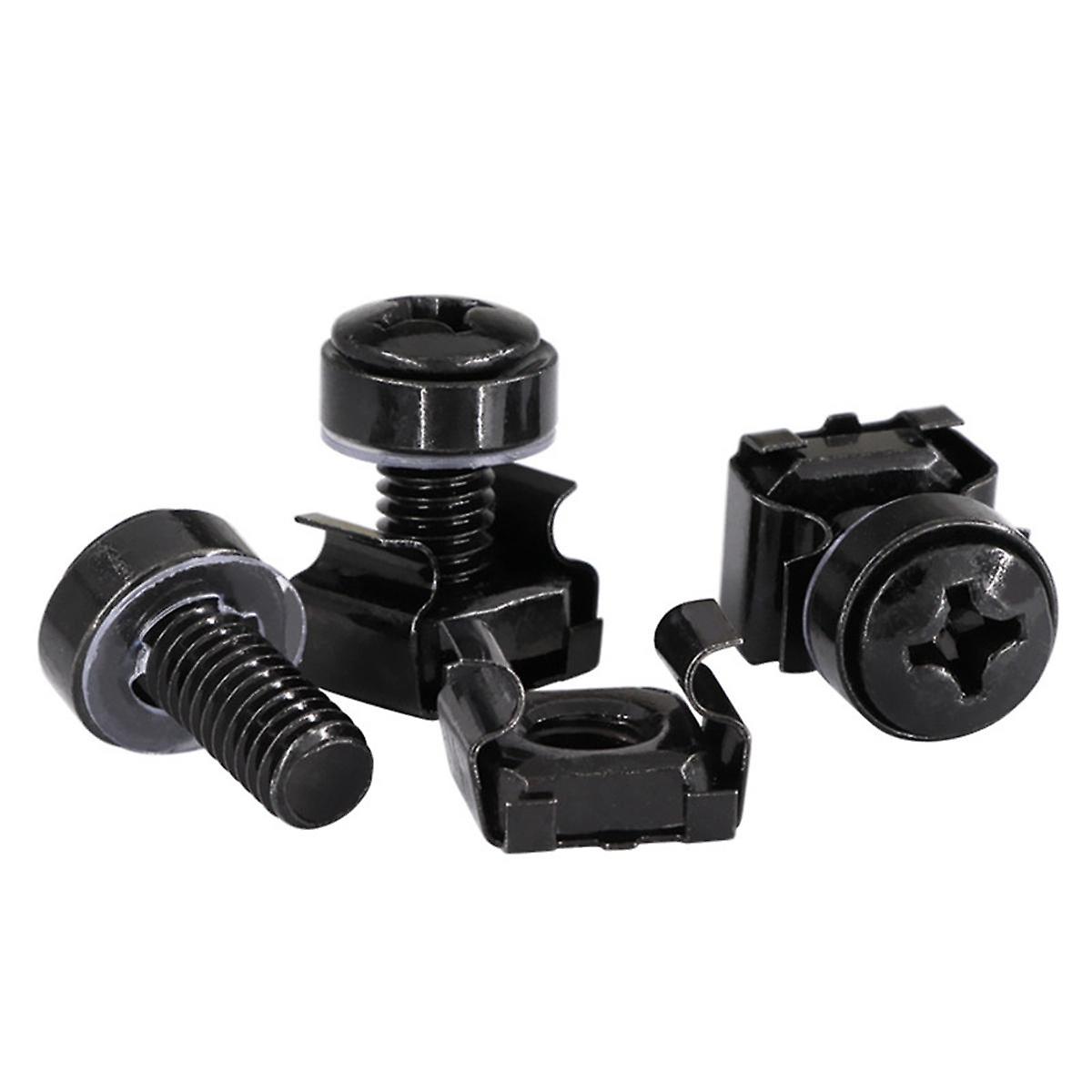 50Pcs M6x16mm Computer Rack Mount Cage Screws and Nuts & Washers for Rack Mount Server Cabinet,Rack