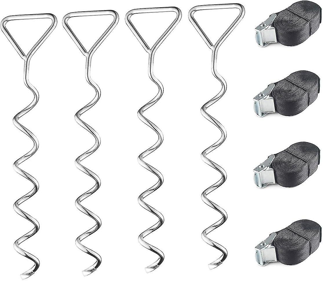 Trampoline anchor kit, 4 hooks and straps
