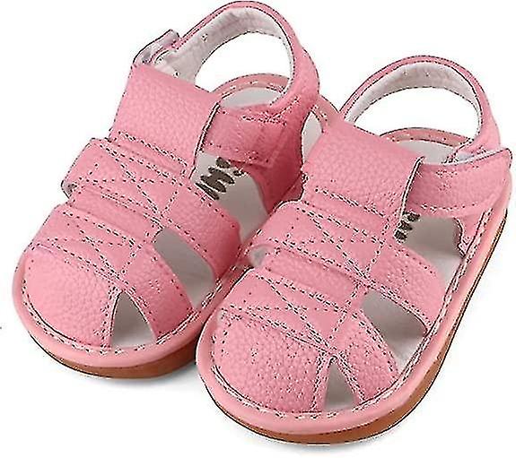 Toddler Girls Squeaky Sandals Closed-toe Anti-slip Rubber Shoes