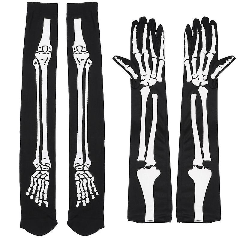 1set Halloween Gloves Socks Set For Halloween Decorations