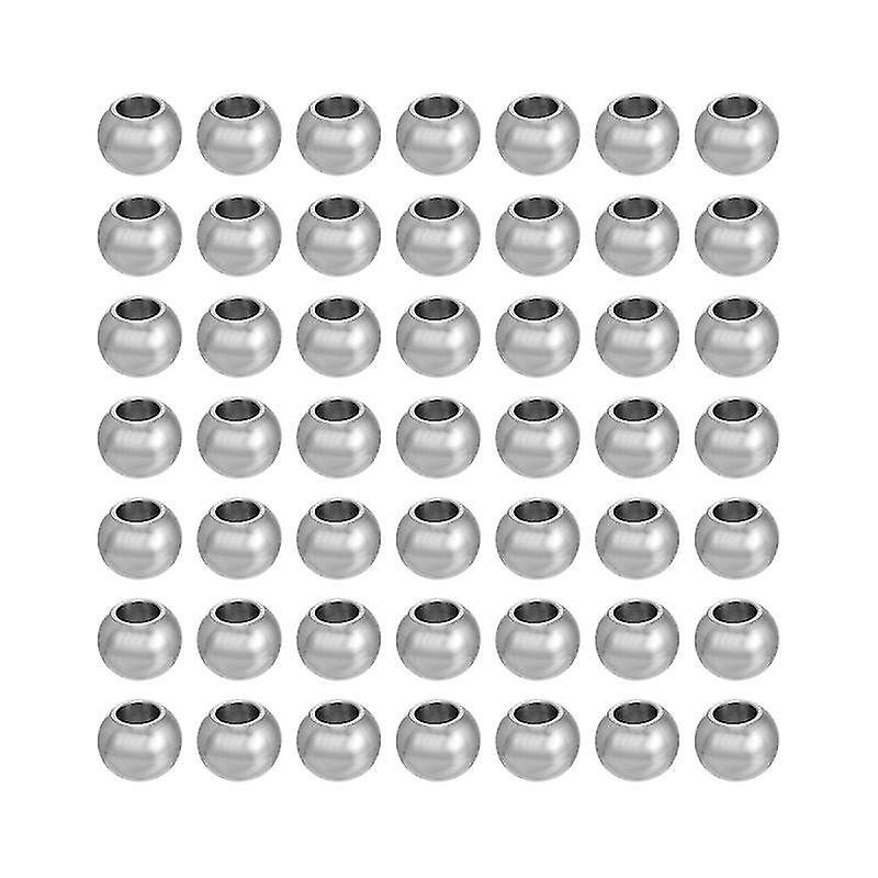 100pcs Round Stainless Steel Beads