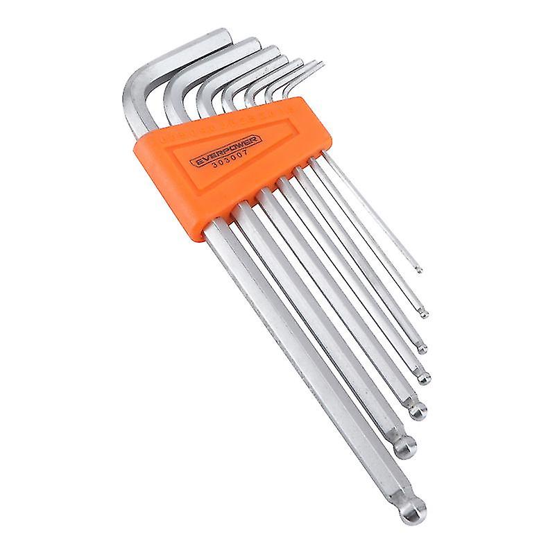 7pcs L-shaped Steel Hex Wrench Tool Adjustable Spanner