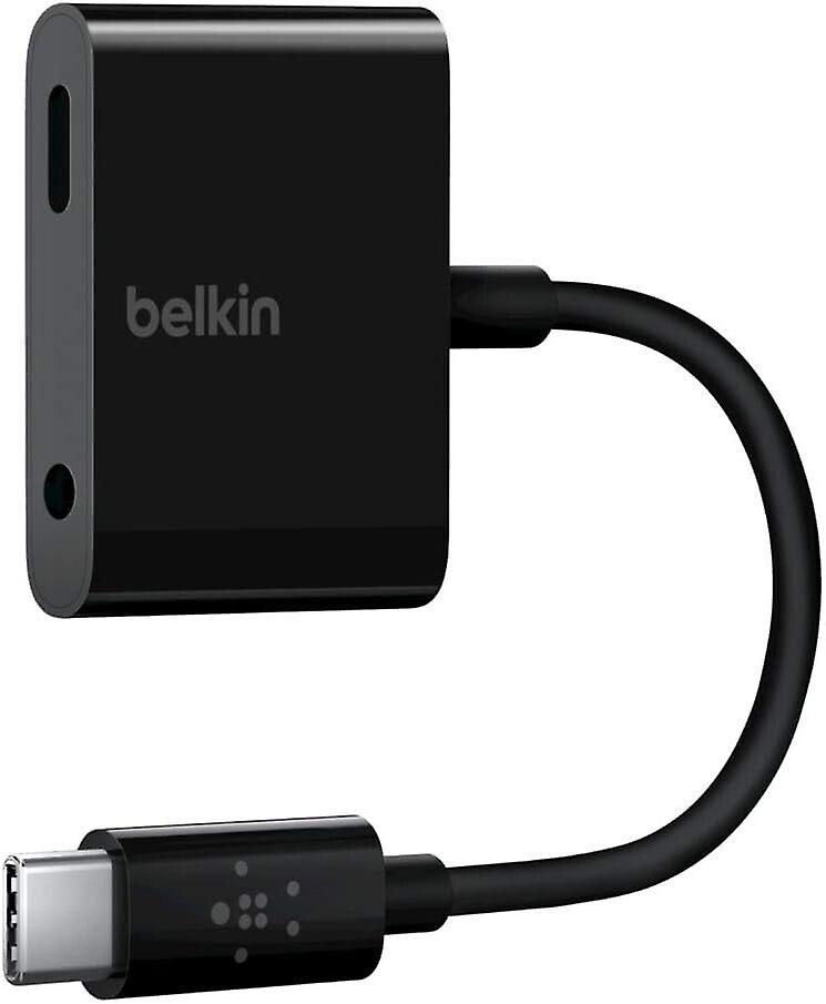 Belkin Rockstar 3.5mm Audio + Usb-c Charge Adapter F7u080btblk