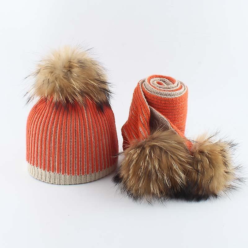 Conjunto de chapéu e cachecol para crianças