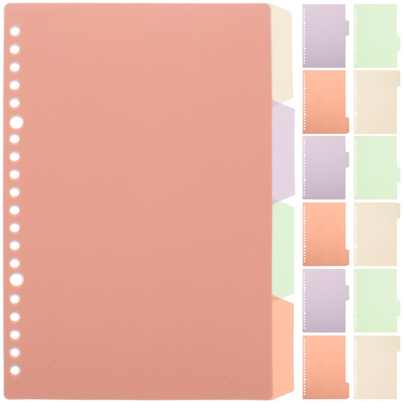 10 Sets of Colored Binder Dividers Loose Leaf Notepad Tabs Dividers Practical Notebook Index Pages