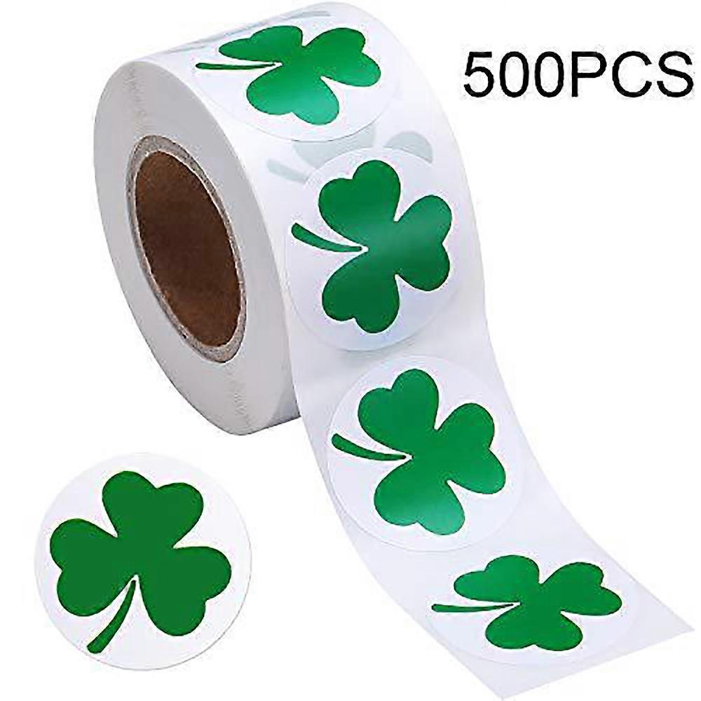 1 Roll Clover Label Stickers, 500PCS 2.5CM Labels for Gift Wrapping Cards