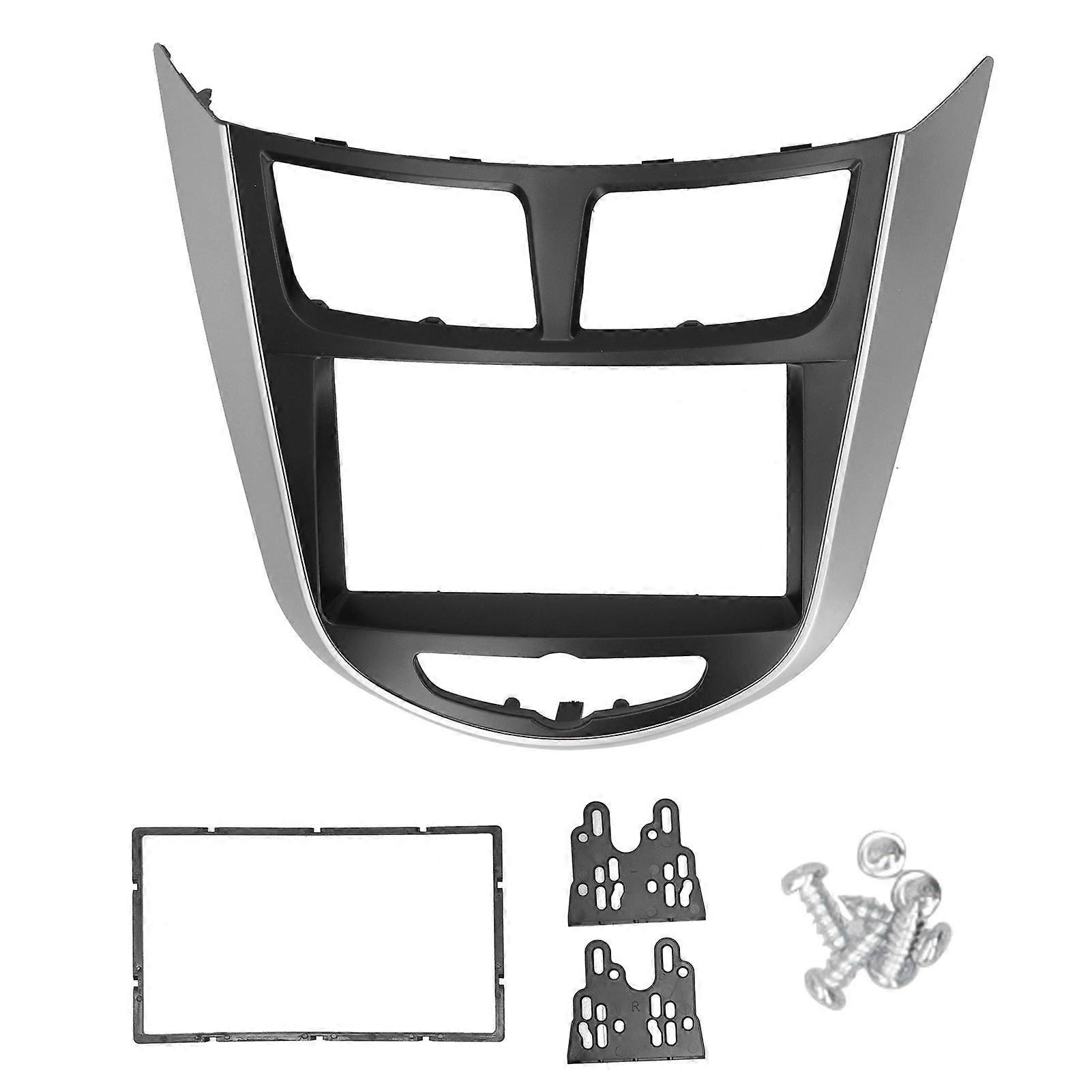 2Din Center Control DVD Fascia Navigation Panel Frame Fit for Hyundai i25/Solaris/Accent 2010~2014 NO.76696