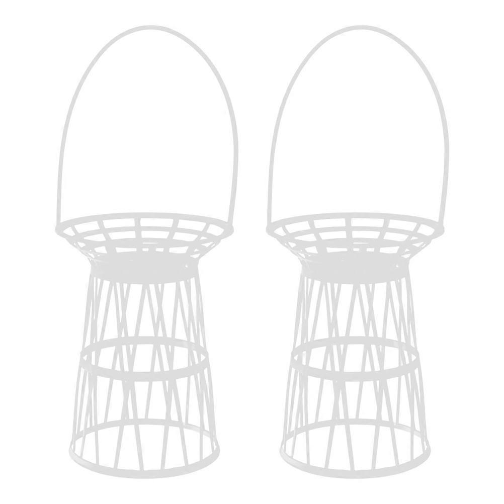 2pcs Handgehaltene Opferblumenkorbhalter Opferblumenkorbständer