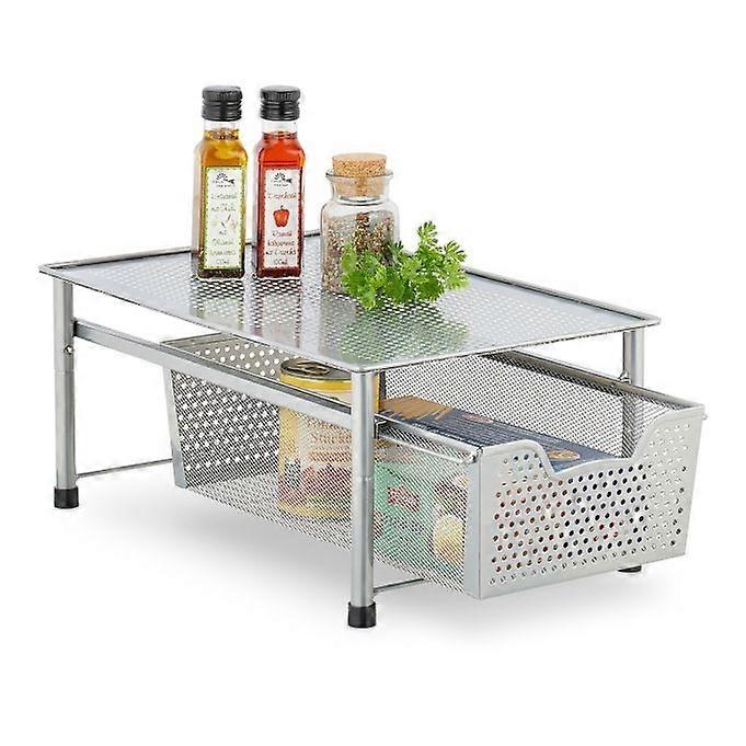 Drawer shelf with pull-out basket