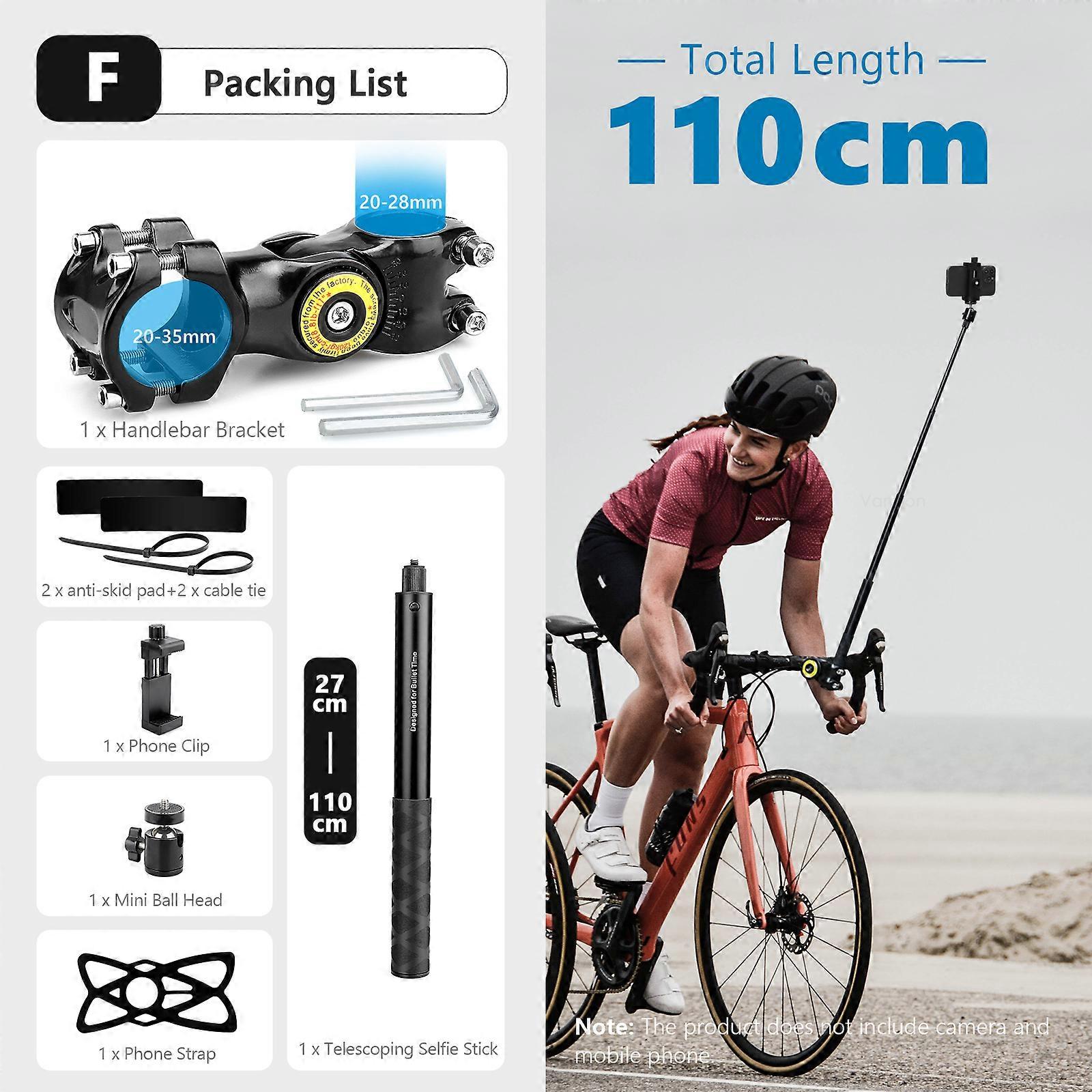 Vamson Handlebar Mount For Insta 360 X3 One X2 - Invisible Monopod Bike/motorcycle Accessories For Insta360 And Gopro Cameras