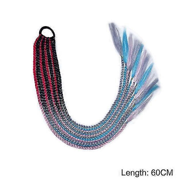 Jianghuo Colore dei Capelli Gradiente Sporco Intrecciato Coda di Cavallo Delle Donne Fascia Elastica Per Capelli Fascia Elastica Elastica Accessori Per Capelli Parrucca Fascia 60 cm