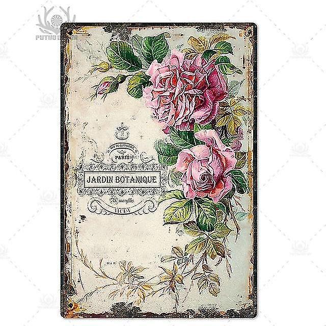 新しいth0261 7.8x11.8インチ花ヴィンテージティンサインホーム装飾レトロメタルサインみすぼらしいシックな壁の装飾