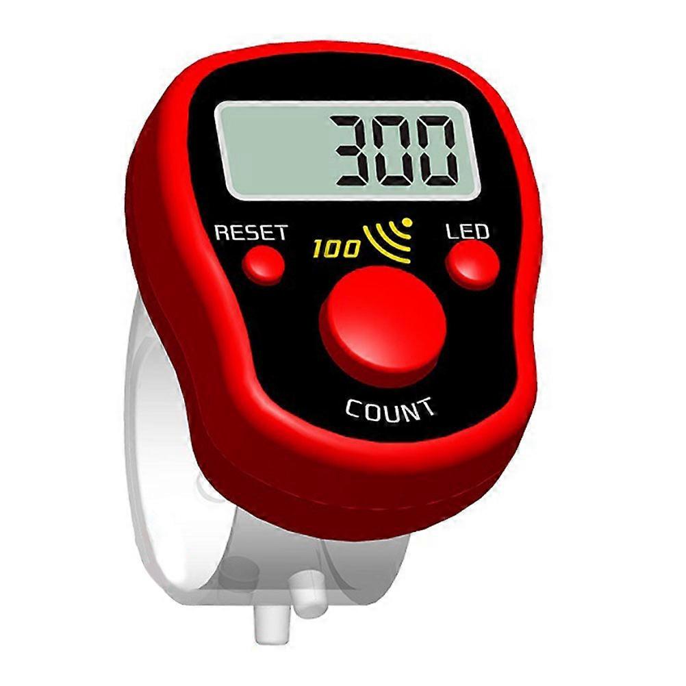 Random Color Finger Counter Digital LED Electronic Handheld Tally Counter Clicker Finger Ring Digit Stitch Marker