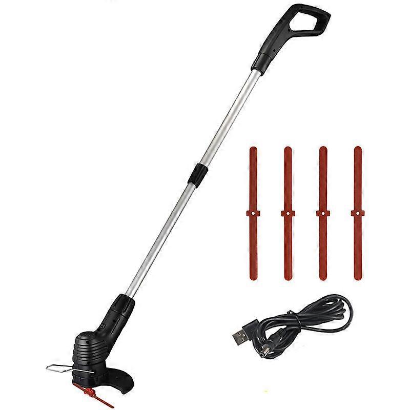 Tosaerba elettrico a batteria Tosaerba portatile leggero Tosaerba elettrico ricaricabile USB Mangiatore di erbacce (nero)