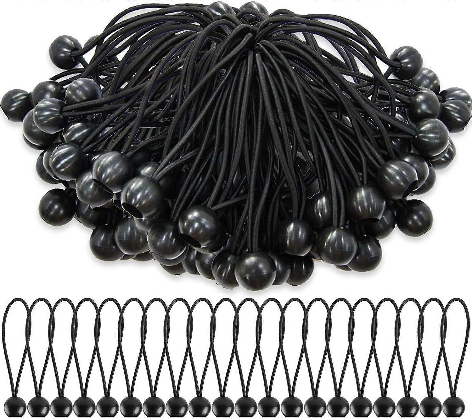 75 Pcs Bungee Cord with Balls, Marquee Bungee Cords Tie-down Bungie Cord Pack with Balls, Elastic Ties Bungy Cords Balls for Tarpaulins,Marquees,Tents