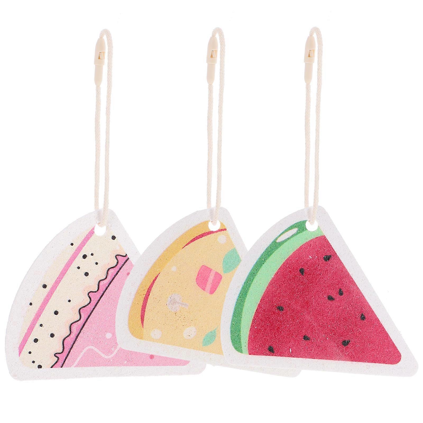 3pcs Triangle Wok Sponges Multi-function Dish Sponge Cartoon Cleaning Sponges
