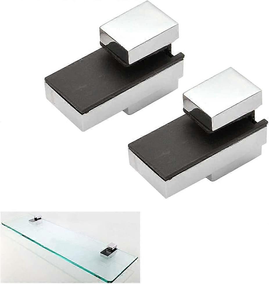 Adjustable Wood/Glass Shelf Bracket Solid Metal Wall Mount 2 Pcs or One Pair,Polished Chrome