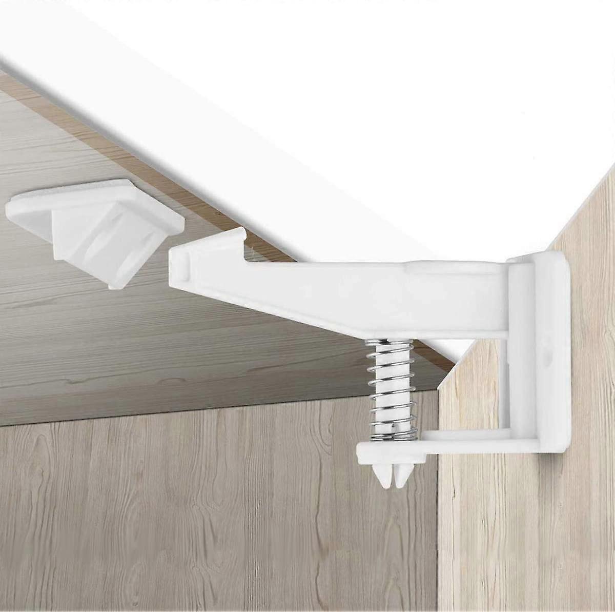 12 Pack Child Safety Locks, Safety Cupboard Locks, Invisible and Unlocked Design (White)